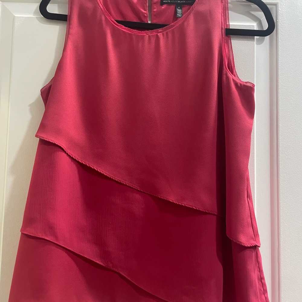 Layered Red Sleeveless Top